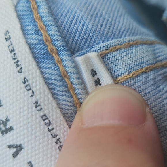 SLVRLAKE Grace Raw Hem High Waist Ankle Wide Leg Jeans 29 - Picture 6 of 12